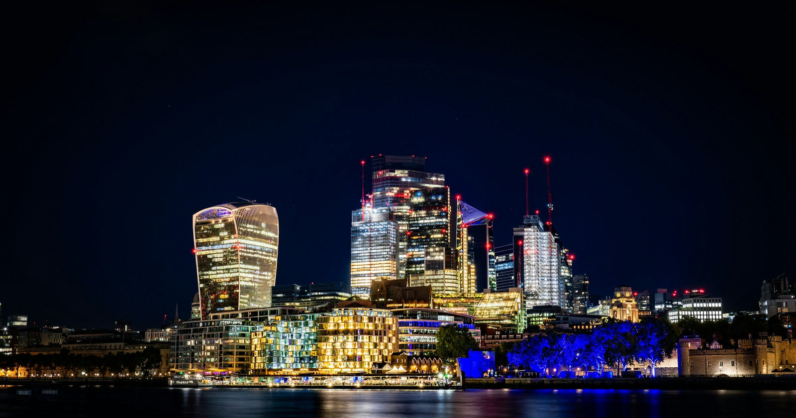 The City of London at night