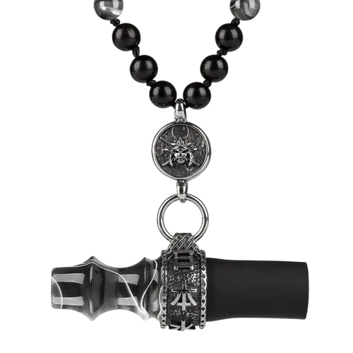 Japona Hookah Personal Mundstück - Samurai Beads - Grau