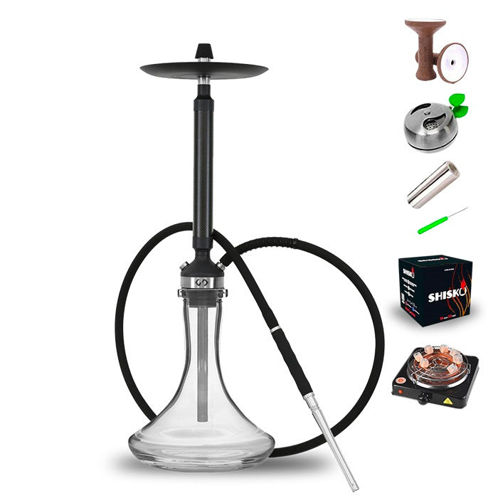 EL-Badia Conceptic Steel Hookah - Black