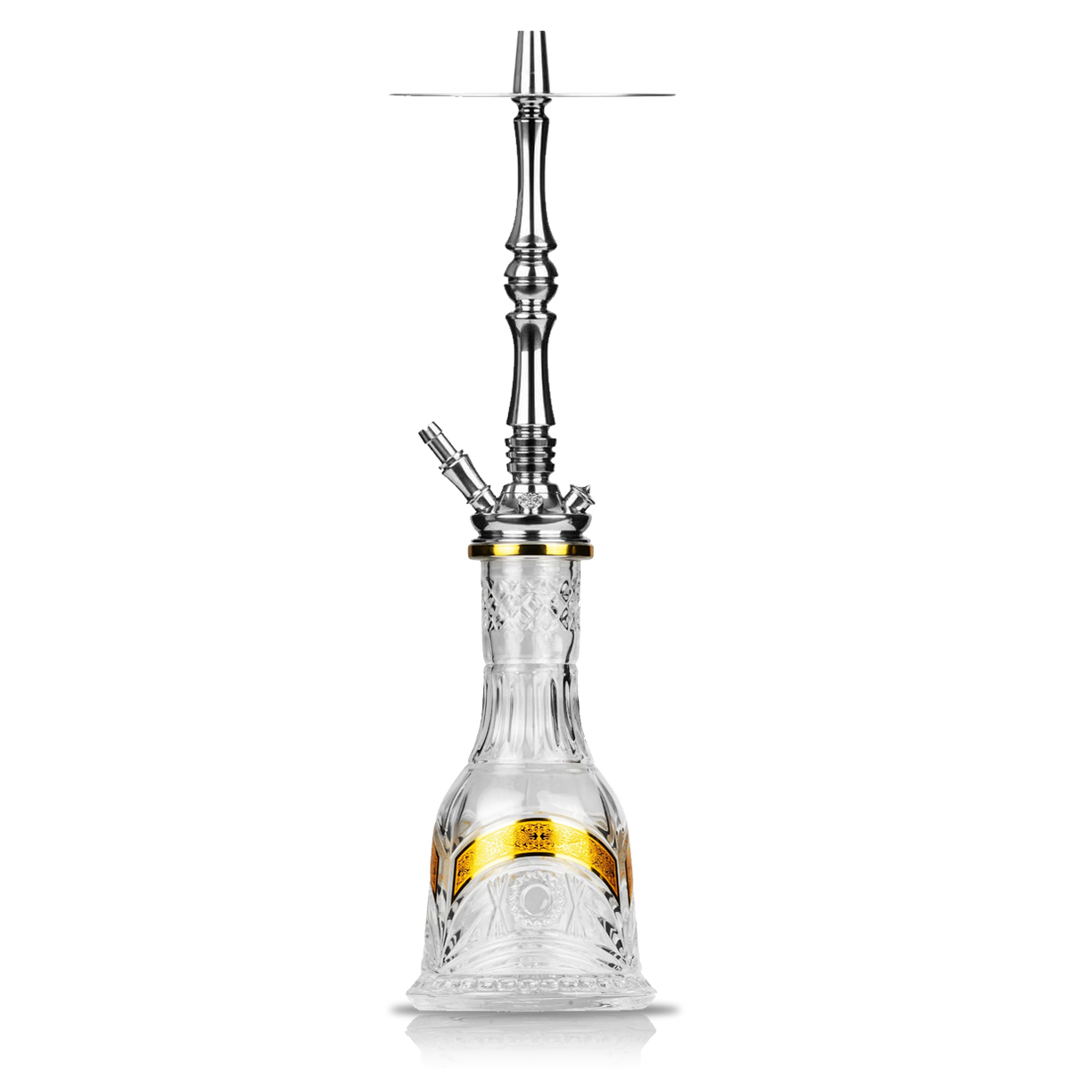 Moze Tradi L Standard Glass Shisha - Silver