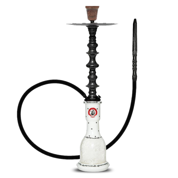 Starbuzz Wood Line Challenger Bundle – Schwarz/Silberne Streifen mit weißer Bowl