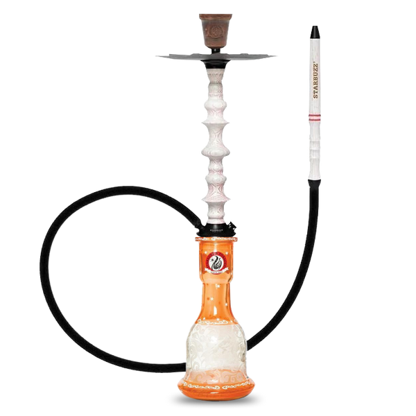 Starbuzz Wood Line Challenger Bundle – Weiß/Rot gestreift mit oranger Basis