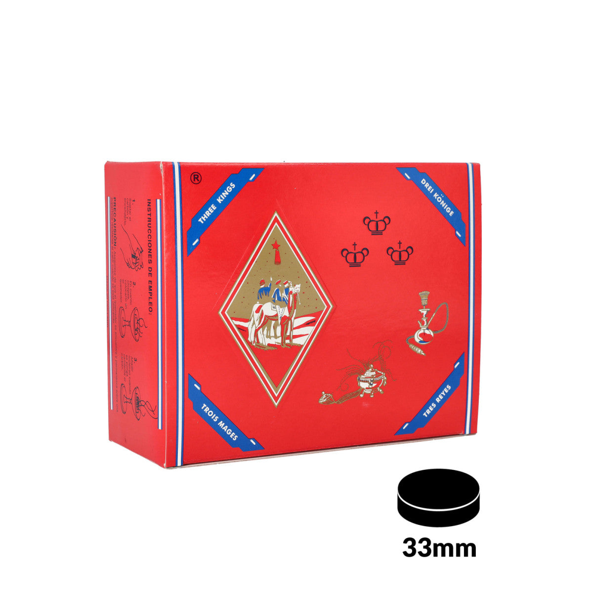 Three Kings Quick-Light Charcoal 33mm