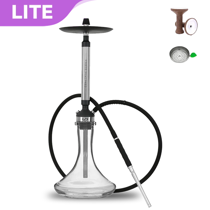 EL-Badia Conceptic Steel Hookah - Silver