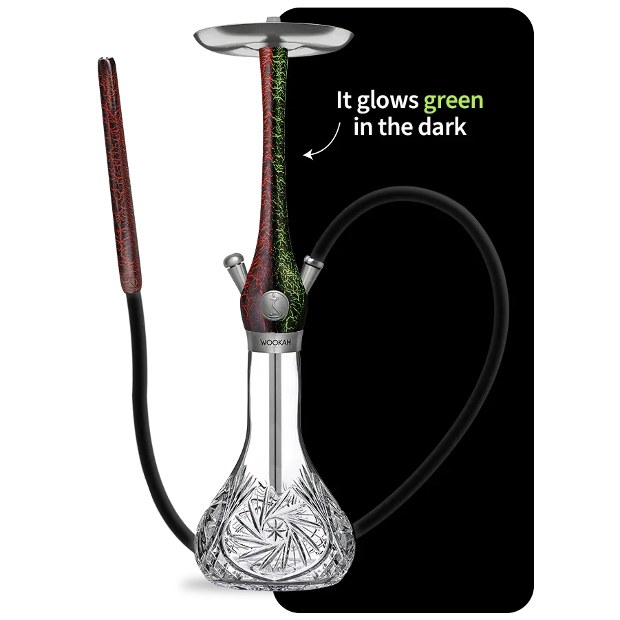 Wookah Lumi Red Mastercut Mill Hookah (Glow in Dark)