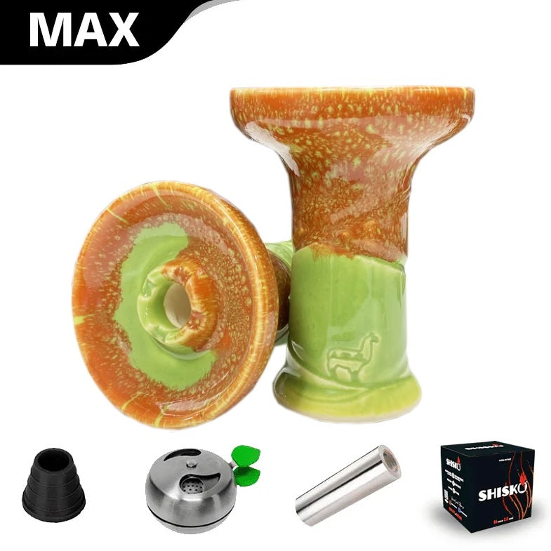 Alpaca Rook Kopf - Green Orange