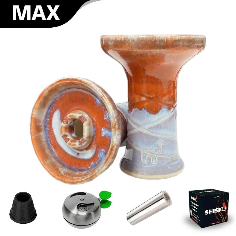Alpaca Rook Kopf - Orange White