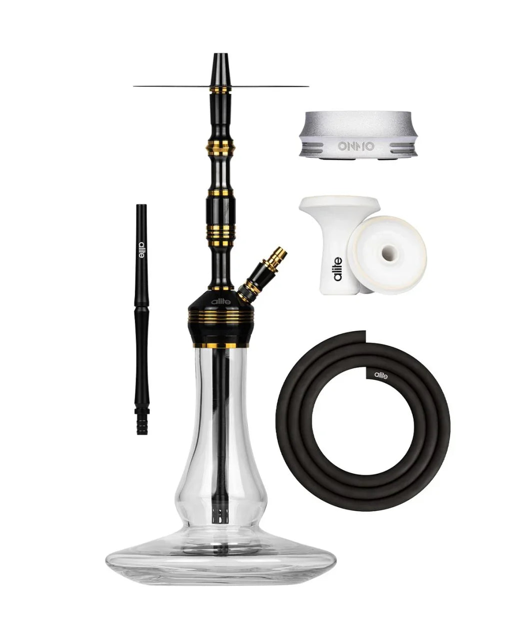 Elite Bash Lounge Hookah - Black/Gold