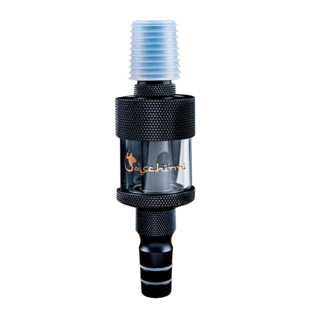 Dschinni Aluminium Molassefänger schwarz (mit Adapter &amp;amp; Ultra Grip)