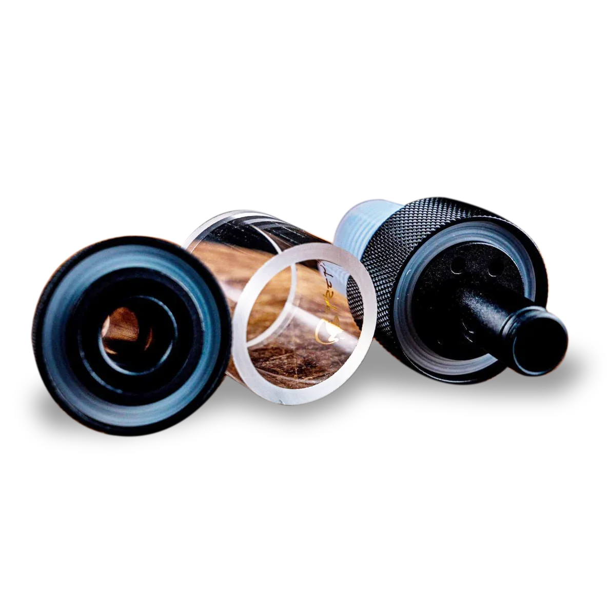 Dschinni Aluminium Molassefänger schwarz (mit Adapter &amp;amp; Ultra Grip)