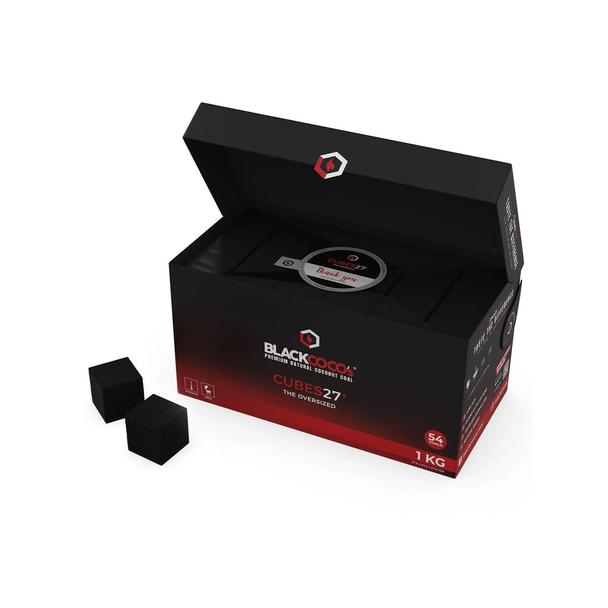 Black Cocos Shisha Kohle 1kg 27mm