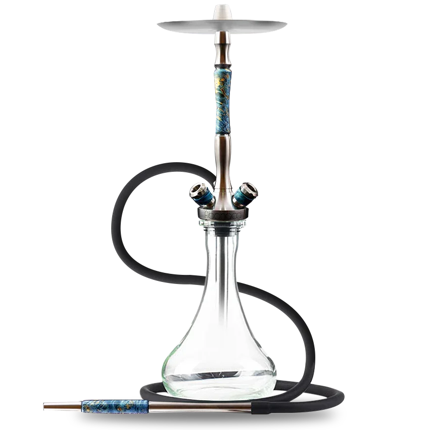 Union Hookah Fibonacci Hookah - Stabilised Wood Blue