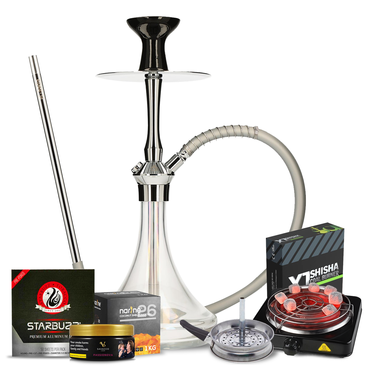 El-Badia C5 V2 Hookah Bundle