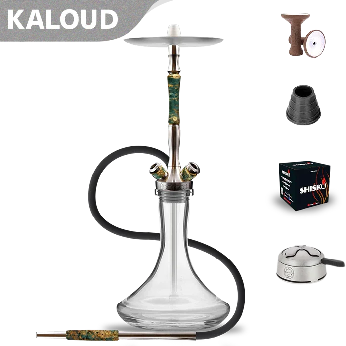 Union Hookah Fibonacci - Stabilisiertes Holz Gelb Grün