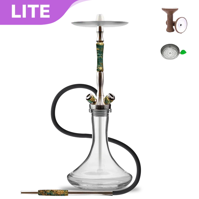 Union Hookah Fibonacci - Stabilised Wood Yellow Green