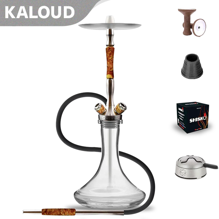 Union Hookah Fibonacci - Stabilisiertes Holz Rot Orange