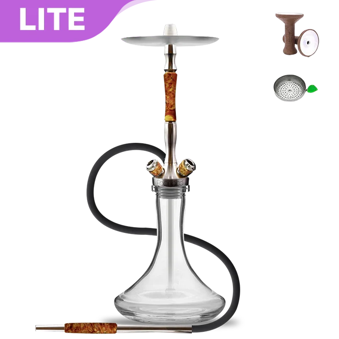 Union Hookah Fibonacci - Stabilised Wood Red Orange