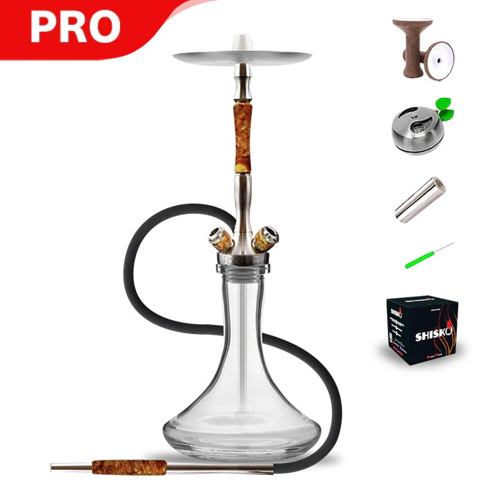 Union Hookah Fibonacci - Stabilised Wood Red Orange