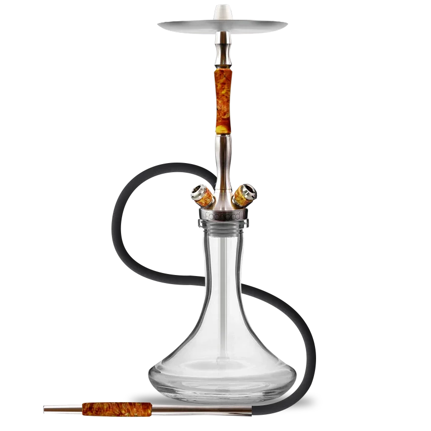 Union Hookah Fibonacci - Stabilisiertes Holz Rot Orange