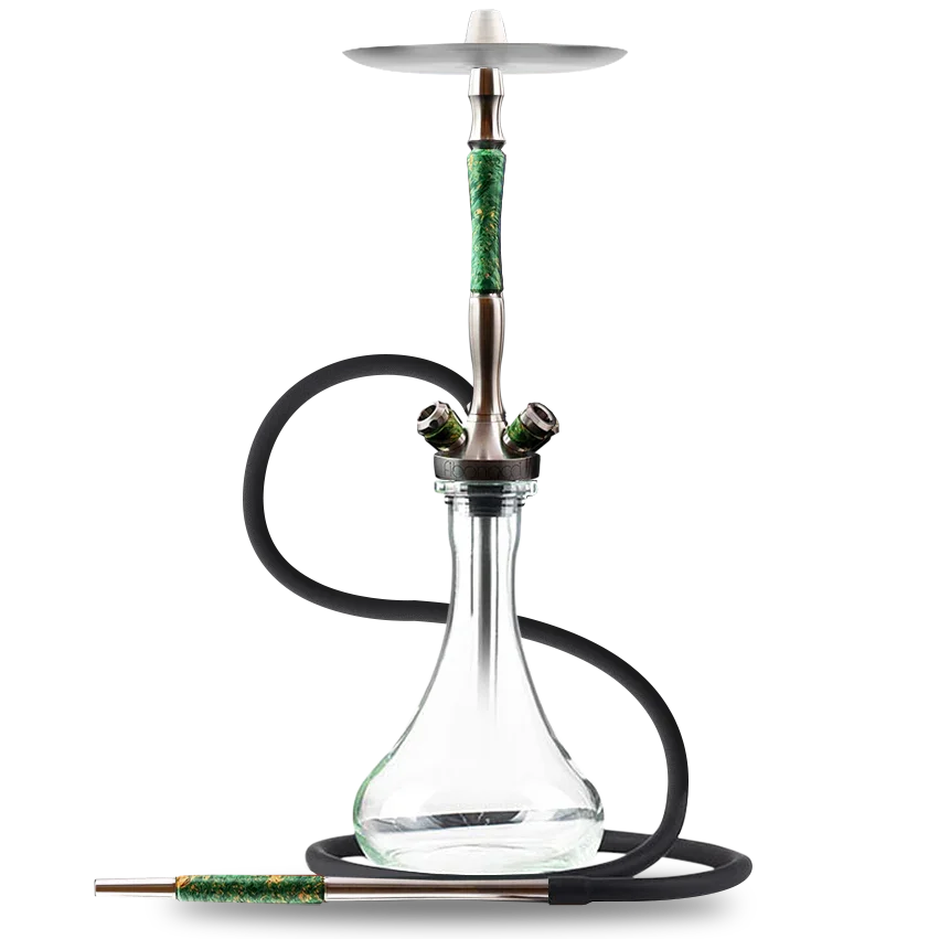 Union Hookah Fibonacci Shisha - Stabilized Wood-Grün