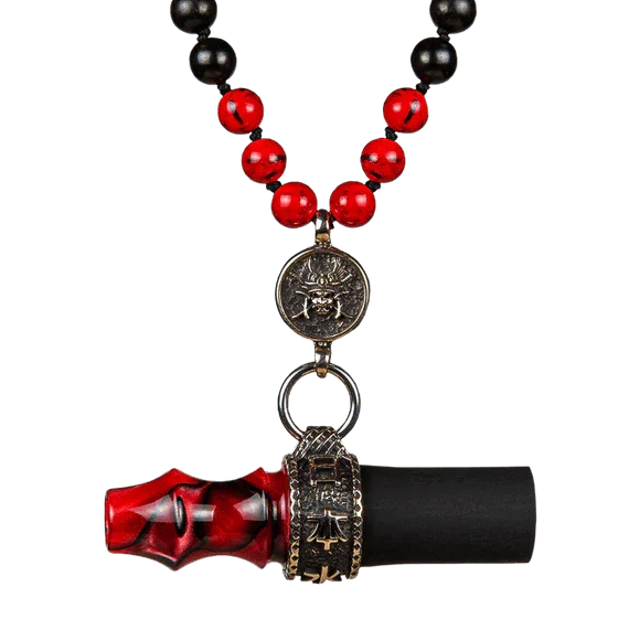 Japona Hookah Personal Mundstück - Samurai Perlen - Rot