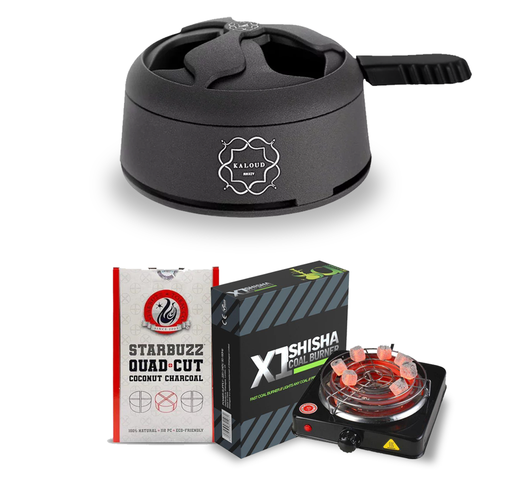 Kaloud 1+ HMD + Quad Cut Kohle + X1 Brenner