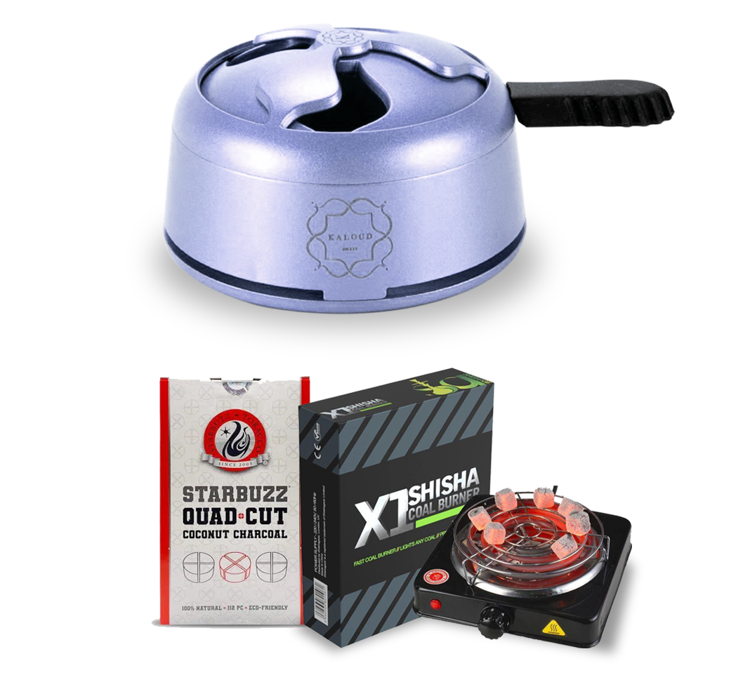 Kaloud 1+ HMD + Quad Cut Kohle + X1 Brenner