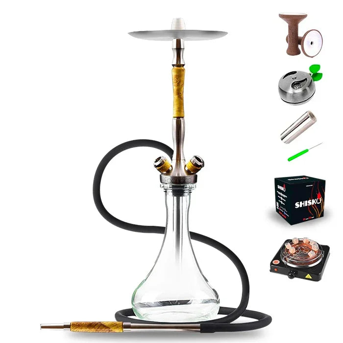 Union Hookah Fibonacci Hookah - Stabilised Wood Yellow