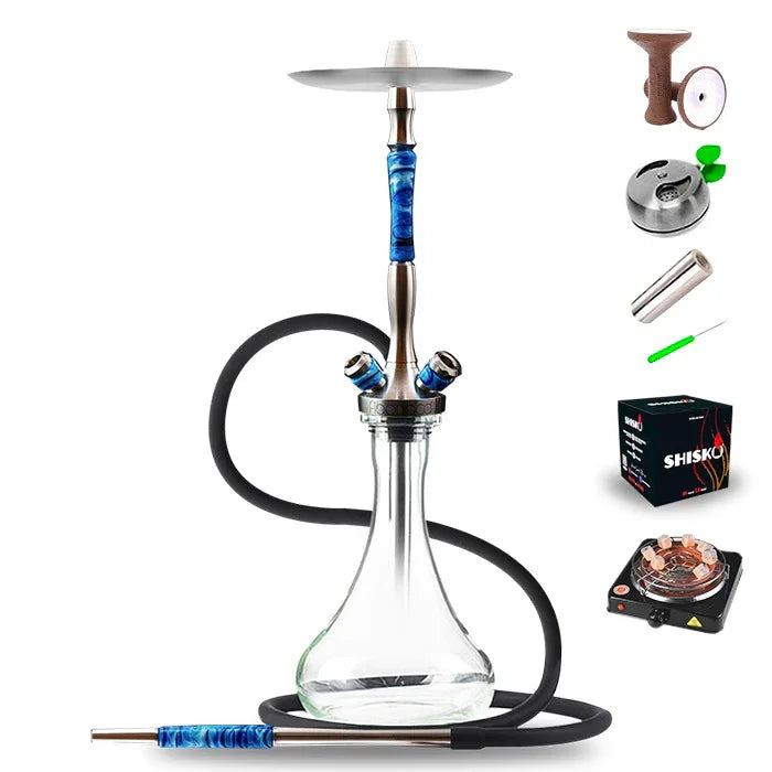 Union Hookah Fibonacci Hookah - Blue Acrylic
