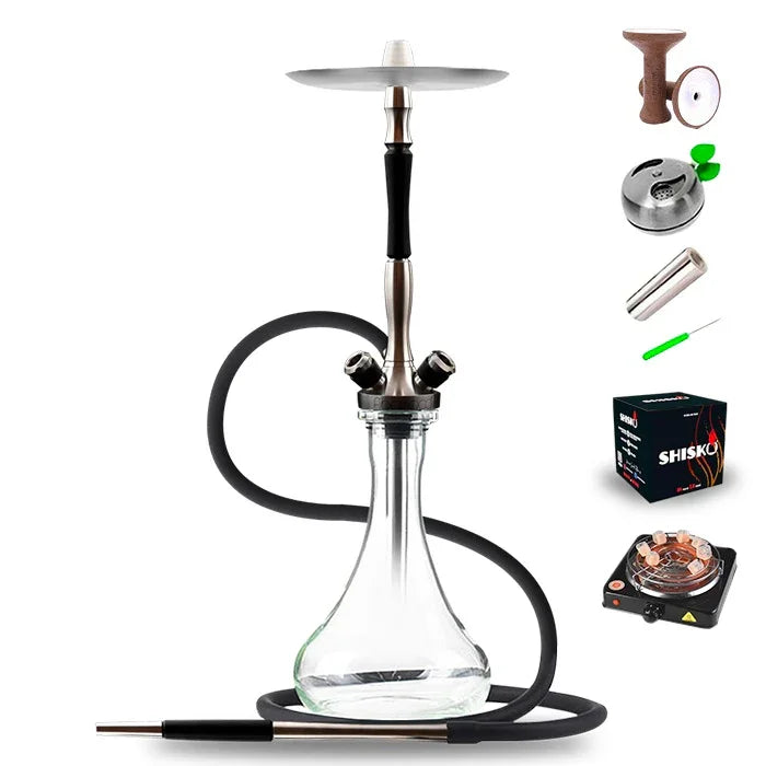 Union Hookah Fibonacci Hookah - Black Exotic Wood