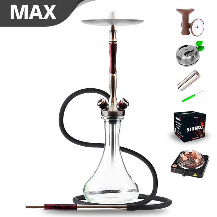 Union Hookah Fibonacci Shisha - Hybrid Schwarz Rot