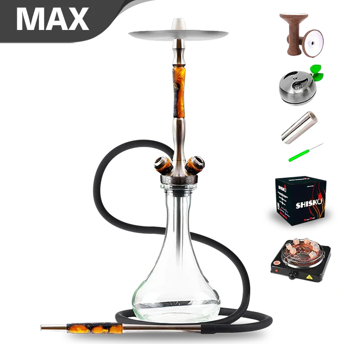 Union Hookah Fibonacci Hookah - Hybrid-Black-Gold - Hookah Shisha 