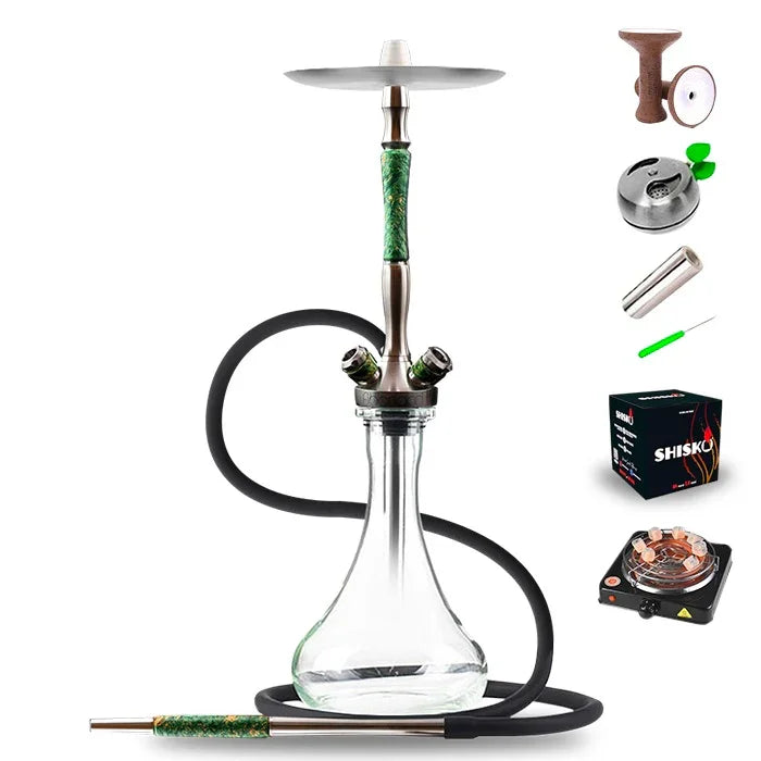 Union Hookah Fibonacci Hookah - Stabilised Wood-Green