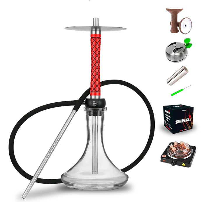 Geometry Hookah Little Bro - Rhombus Red