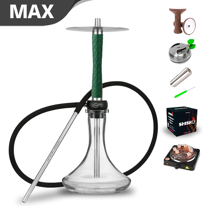 Geometry Hookah Little Bro - Rhombus Green
