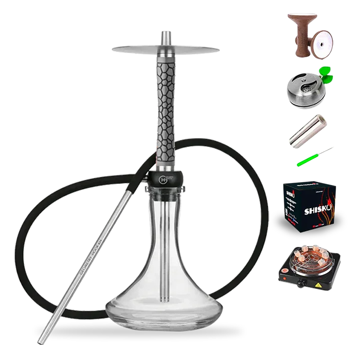 Geometry Hookah Little Bro - Stone Grey