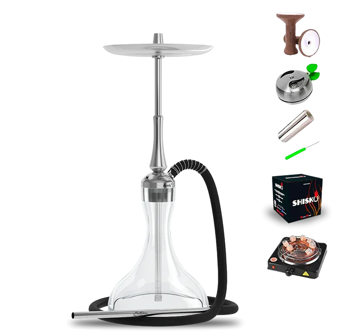 MattPear Ready S Lite ART Hookah With Threaded Base (Clear)