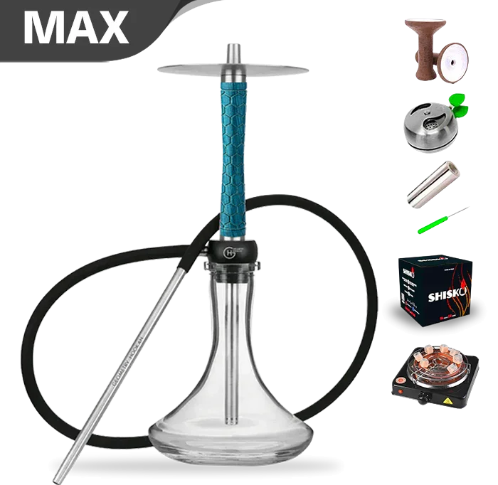 Geometry Hookah Little Bro - Honeycomb Aquamarin