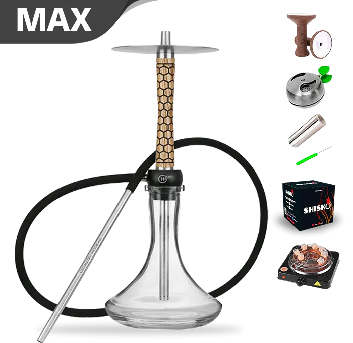 Geometry Hookah Little Bro - Honeycomb Natur