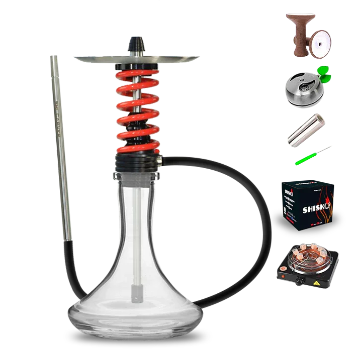 Shi Carver Static Easy Hookah - Toxic Red