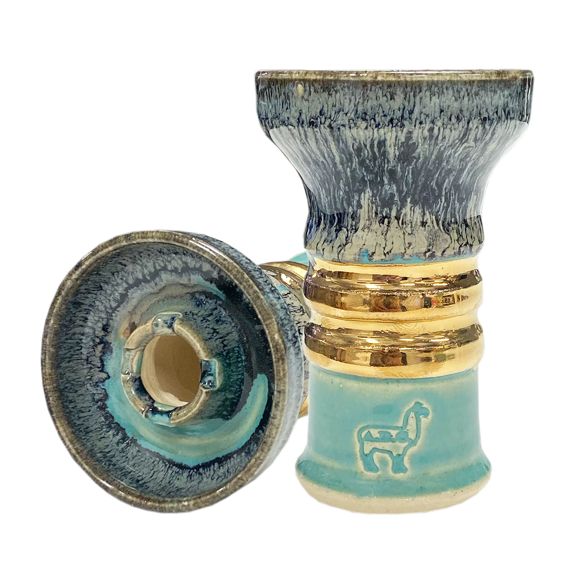 Alpaca Special Edition Mini Rook 18k Gold Bowl - Aqua