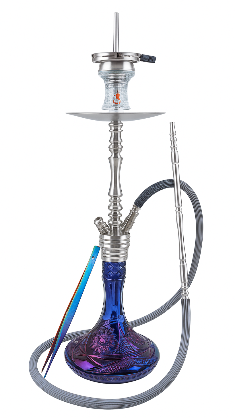 Dschinni Mio Chrome Purple Rain Wasserpfeife Komplettset