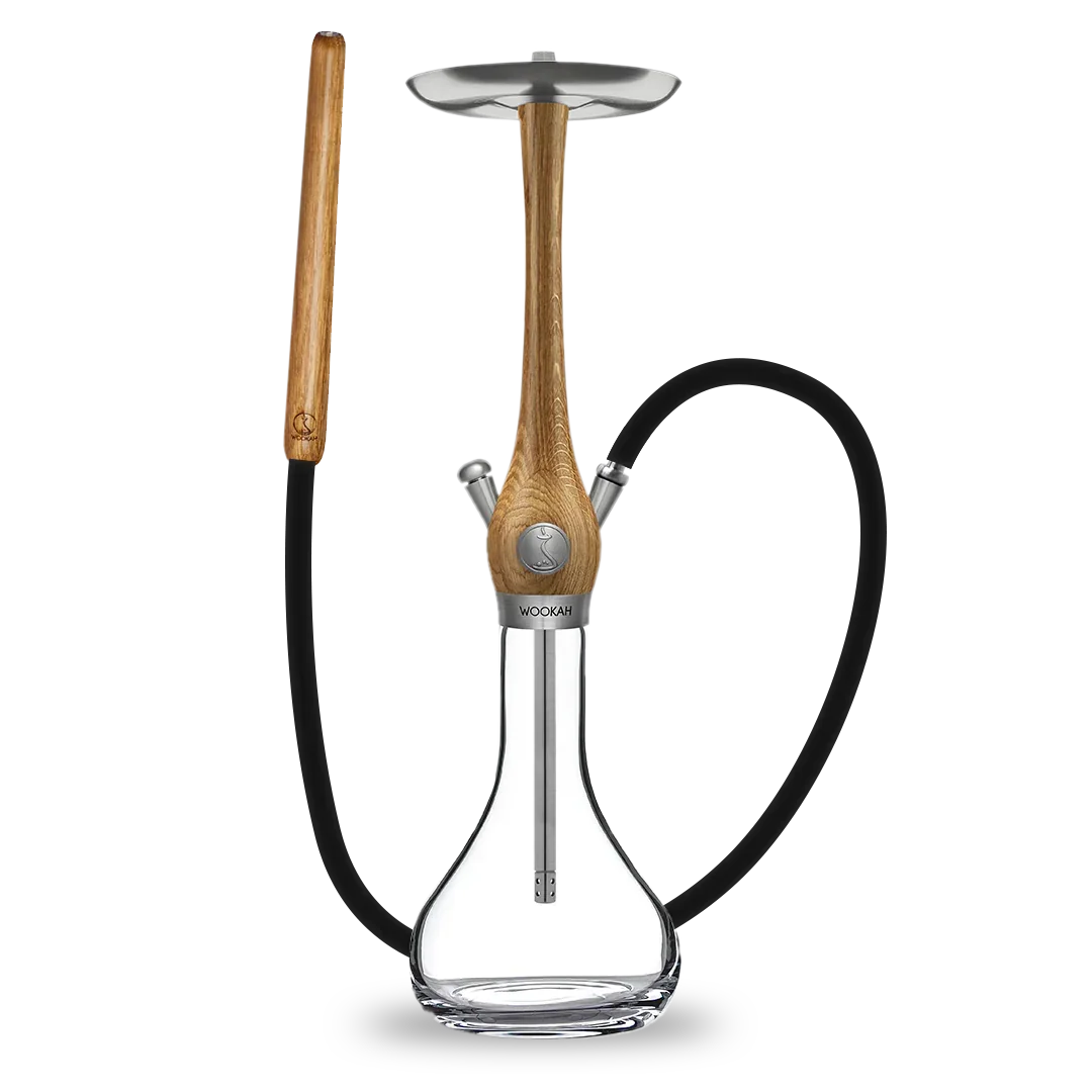 Wookah Oak Smooth Clear Hookah