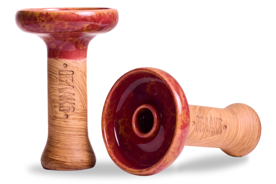 Oblako Phunnel M Glaze Bowl - Burgund Gelb Marmor
