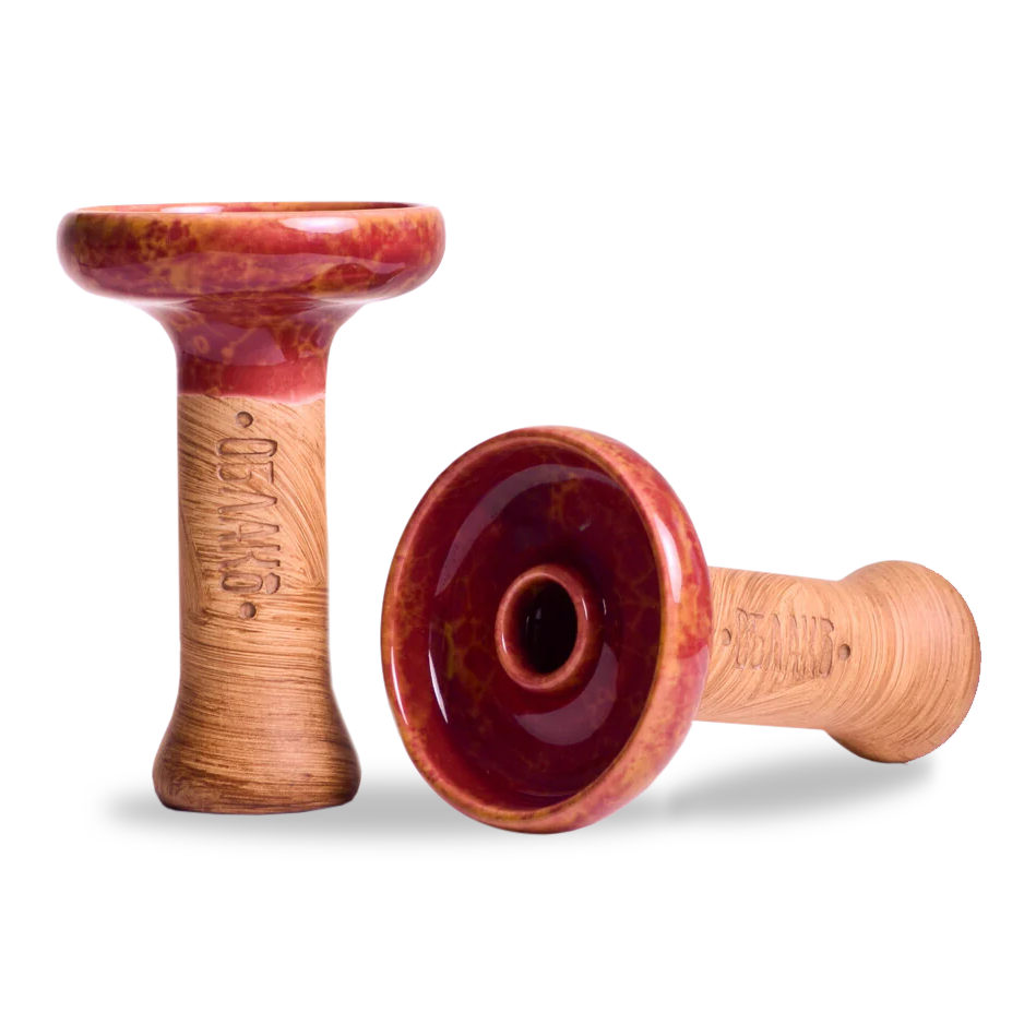 Oblako Phunnel M Glaze Bowl - Burgundy Yellow Marble