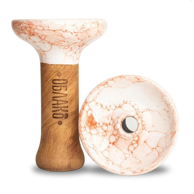 Oblako Phunnel M Glaze Bowl - White Red Marble