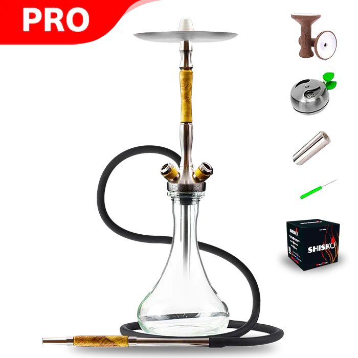 Union Hookah Fibonacci Hookah – Stabilisiertes Holz Gelb