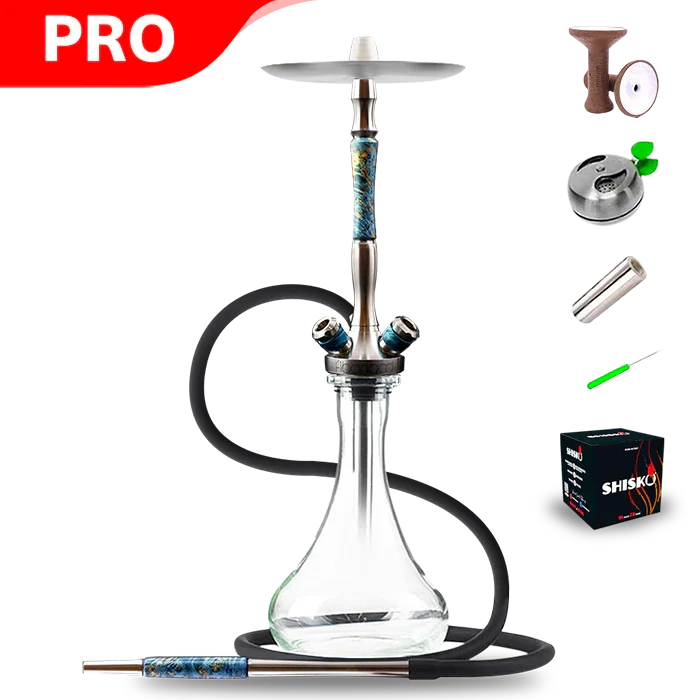 Union Hookah Fibonacci Hookah - Stabilisiertes Holz Blau