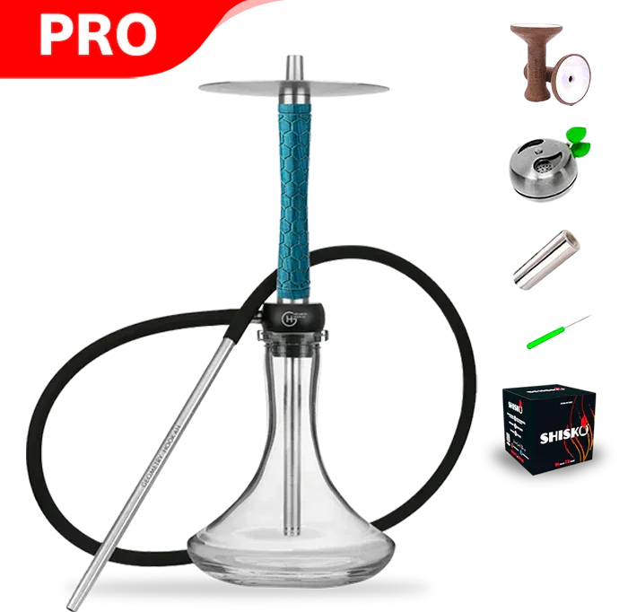 Geometry Hookah Little Bro - Honeycomb Aquamarin