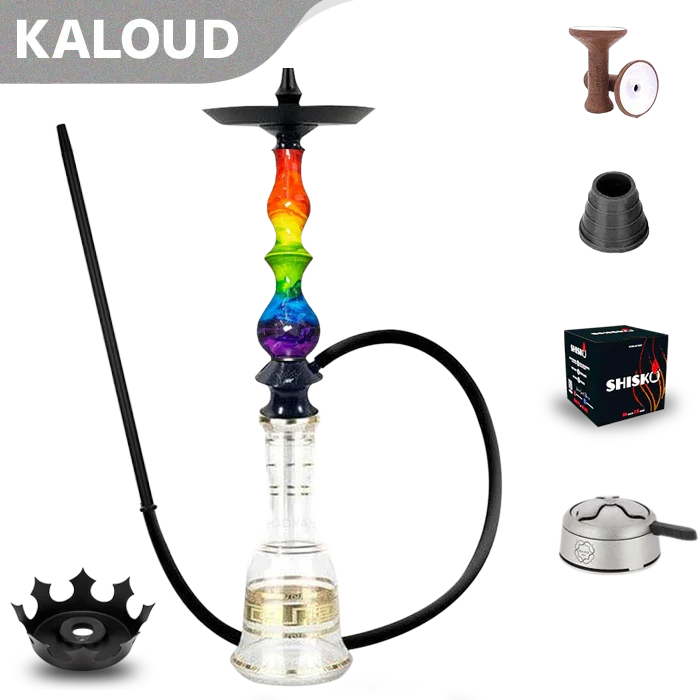 Regal Hookah Queen mit Boho Base - Epoxy Sunburst